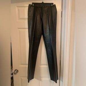 Vintage Black Leather Pants by Cache - size 8